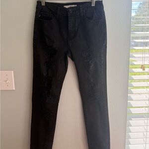 KanCan Black Distressed Skinny Jeans